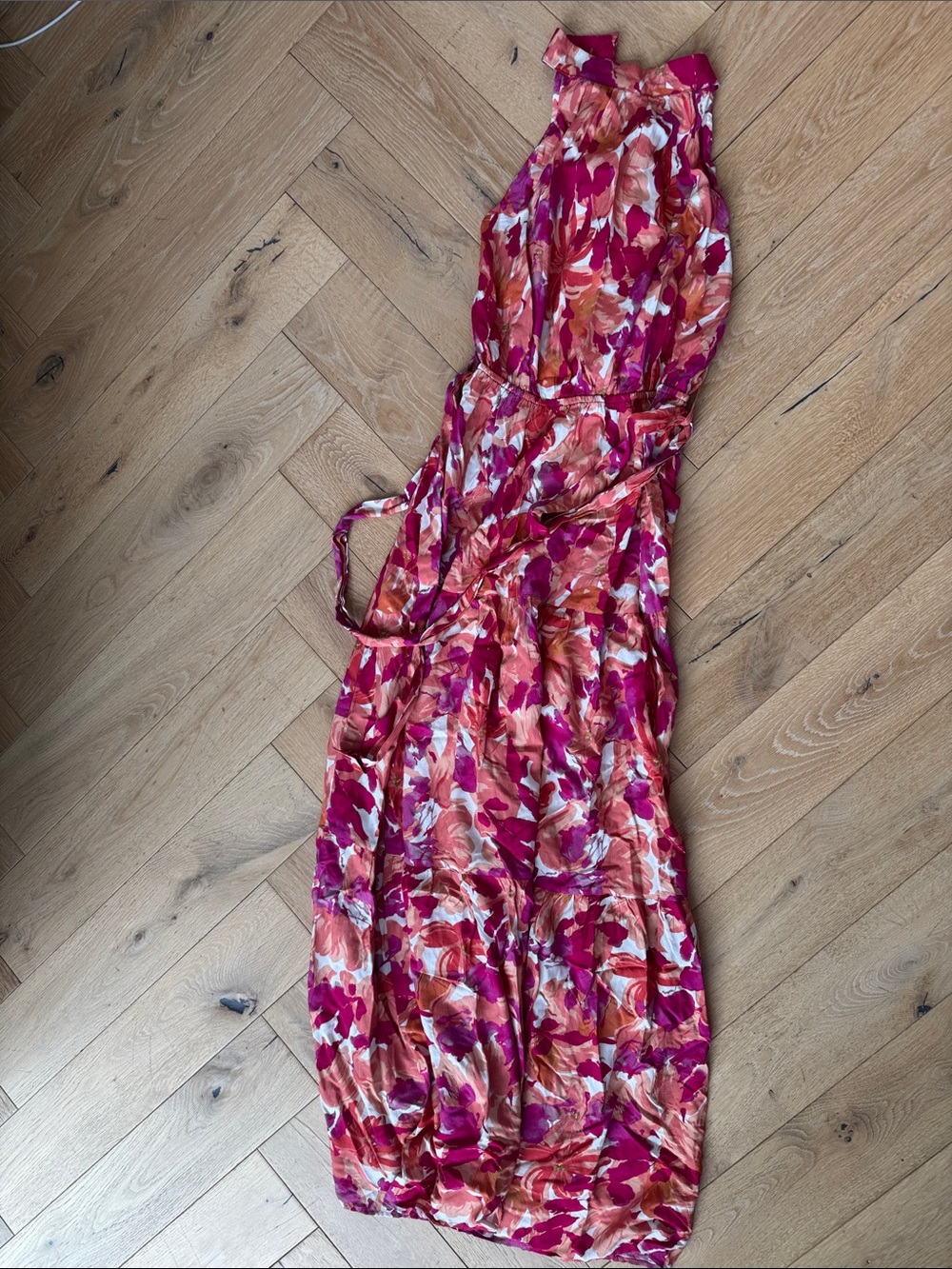 Petal & Pup Pink and Orange Floral Maxi Dress